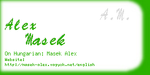 alex masek business card